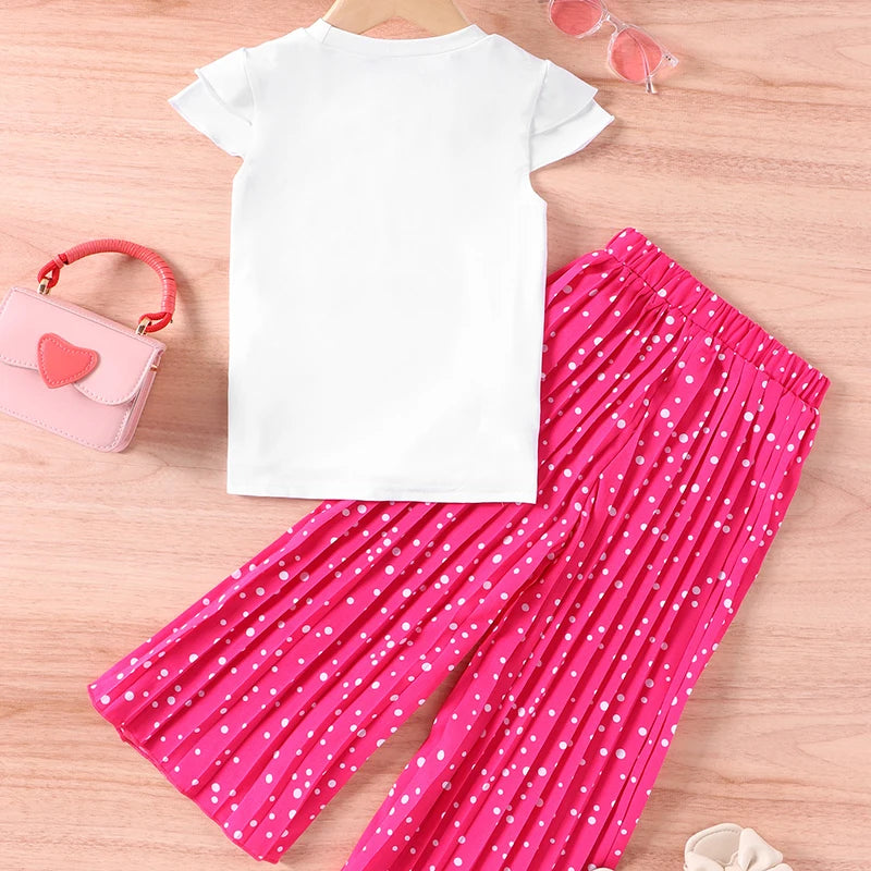 Wide Leg Pants Two Piece
