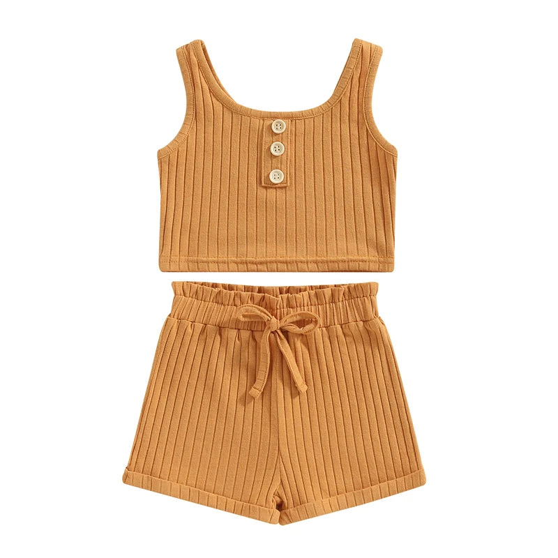 Two Piece Vest And Shorts