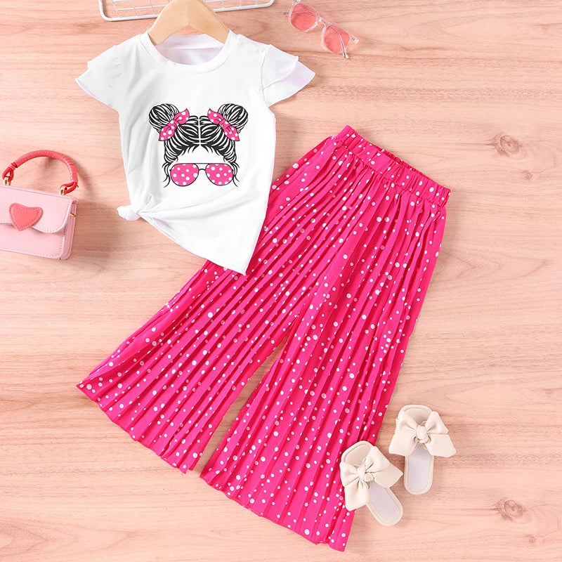 Wide Leg Pants Two Piece