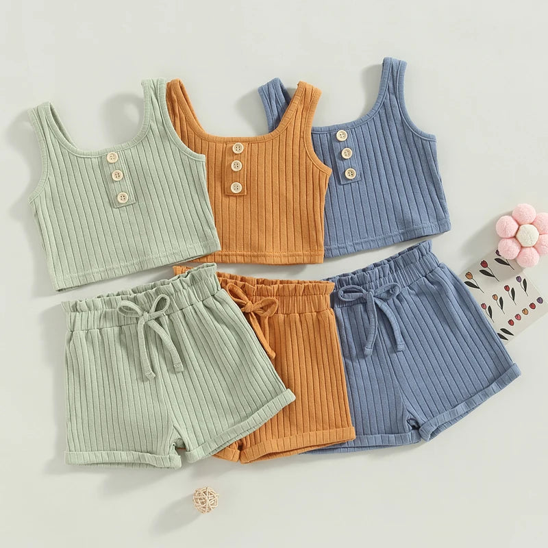 Two Piece Vest And Shorts