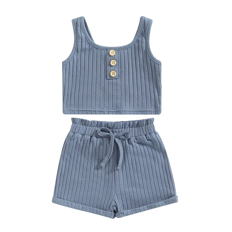 Two Piece Vest And Shorts