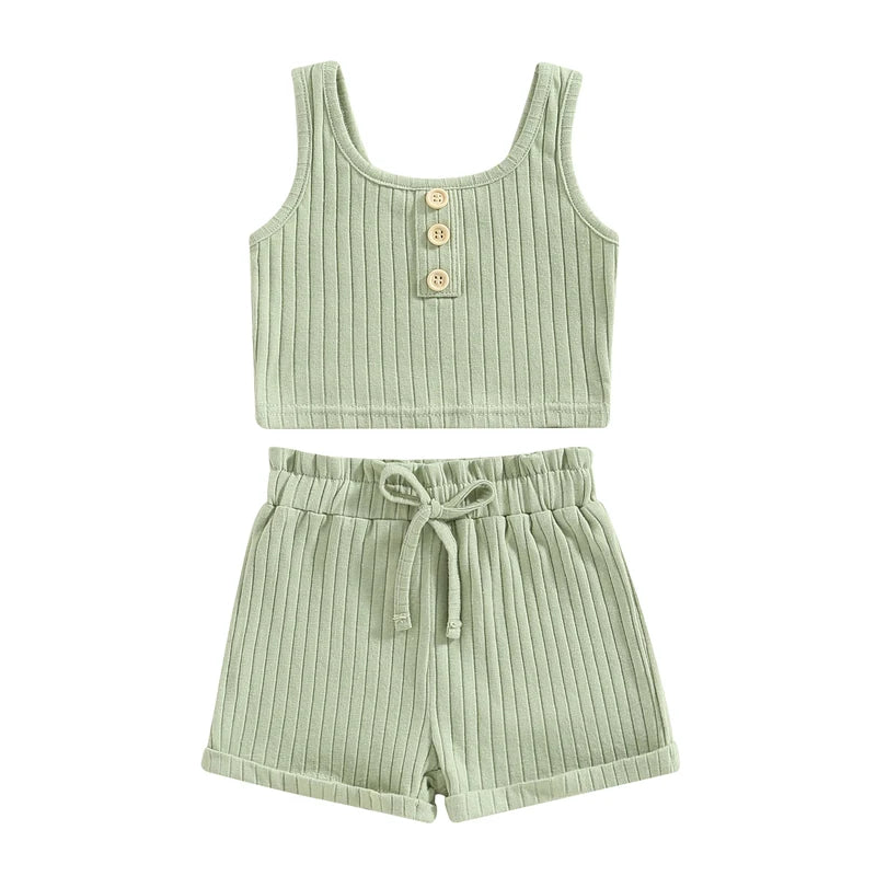 Two Piece Vest And Shorts