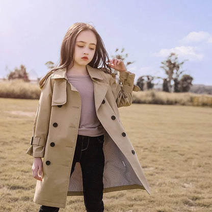 Girls Spring Autumn Trench Coat