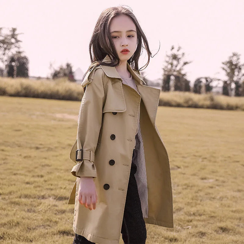 Girls Spring Autumn Trench Coat