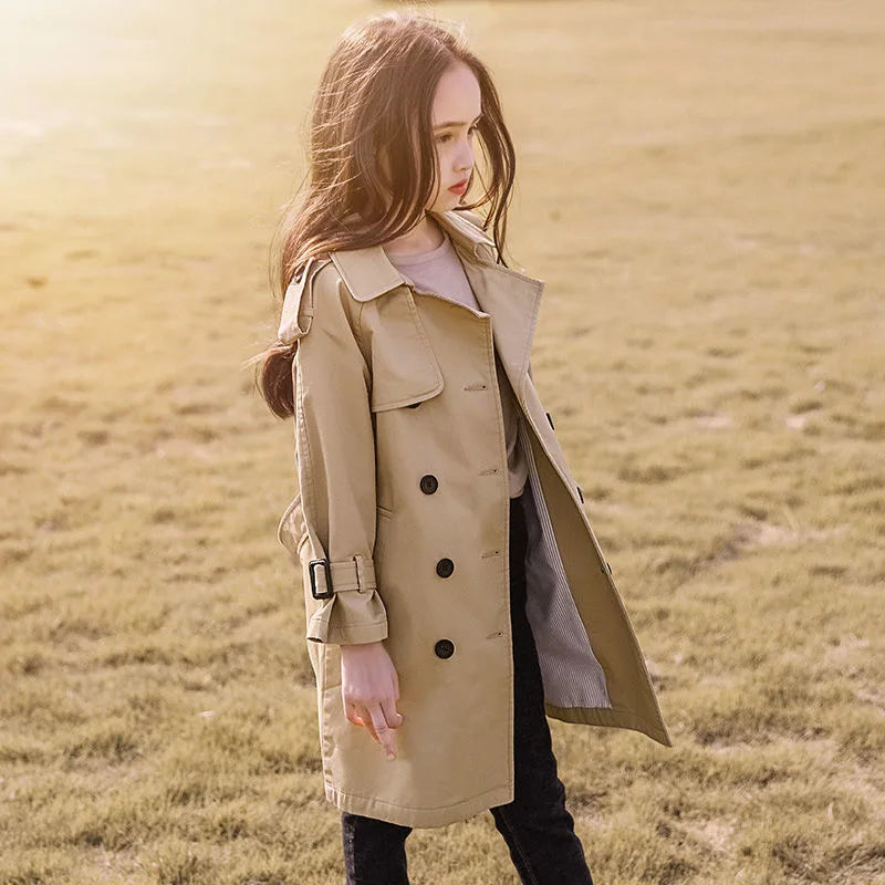 Girls Spring Autumn Trench Coat