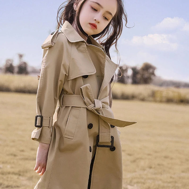 Girls Spring Autumn Trench Coat