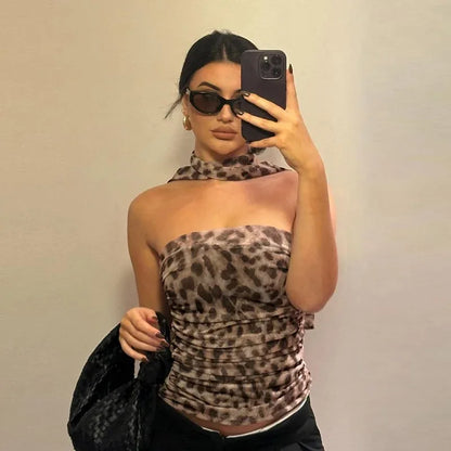 Leopard Skirt And Top Set