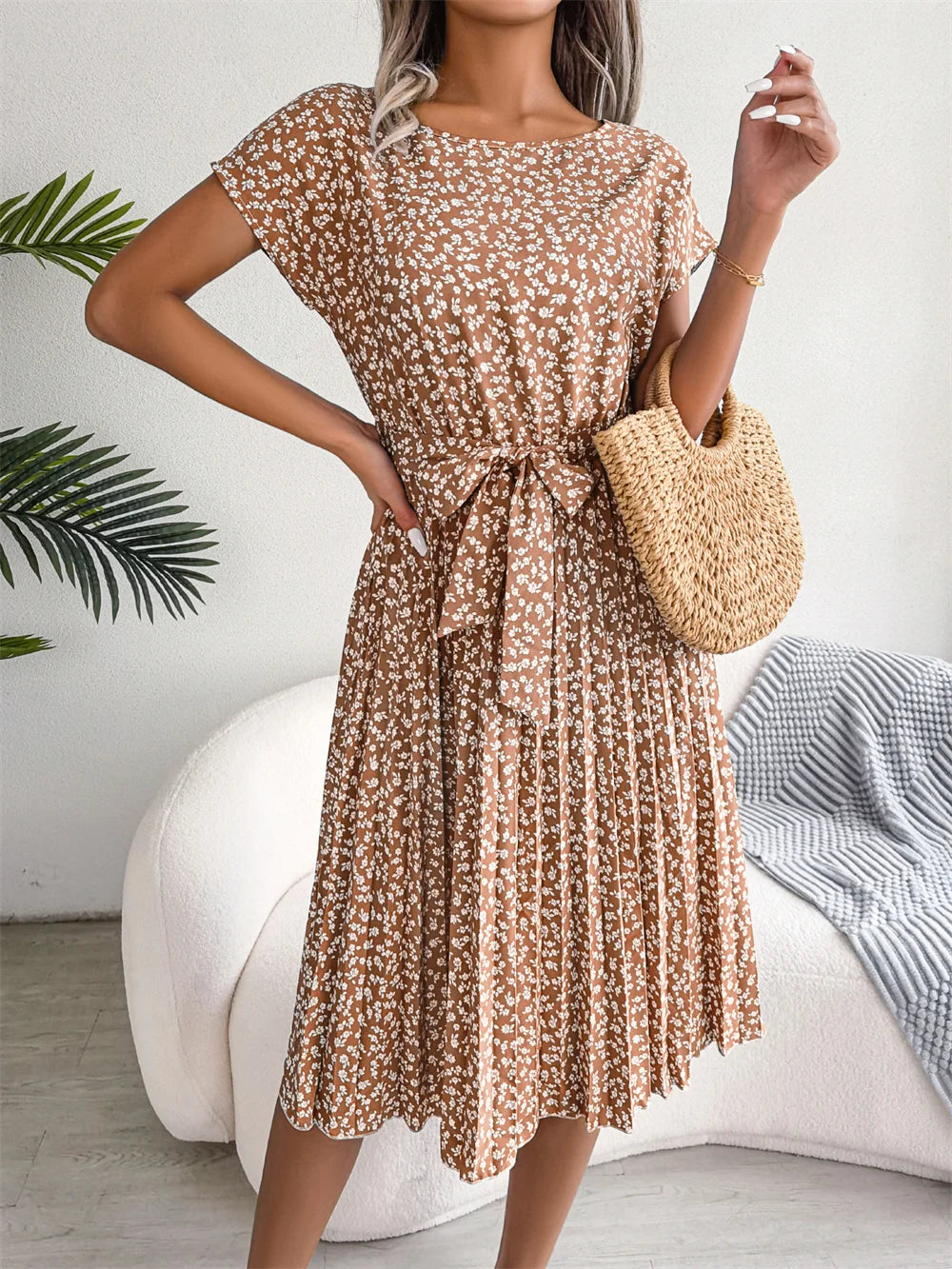 Short Sleeve Floral Dress