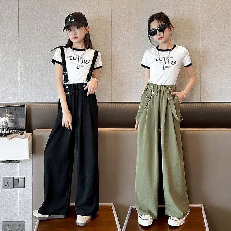 Girls Summer Wide Leg Pants