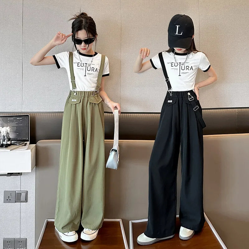 Girls Summer Wide Leg Pants